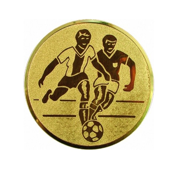 Эмблема металлическая: Футбол мужской (золото)