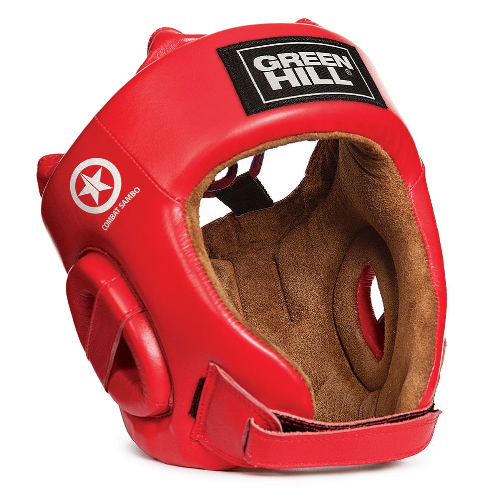 Шлем для боевого Самбо Green Hill Five Star Combat Sambo красный